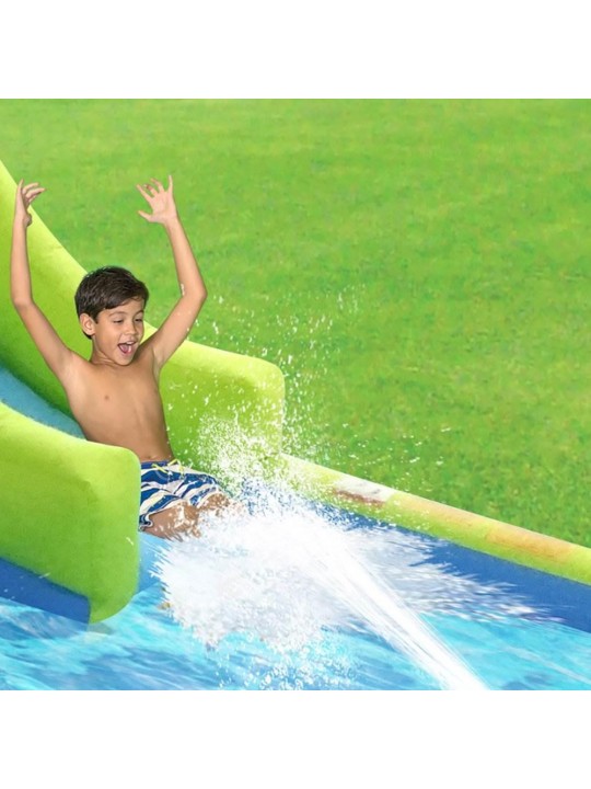 Tornado Tower Inflatable Outdoor Backyard Kiddie Pool Slide & Water Park