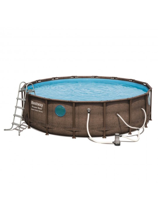 16ft x 48in Power Steel Vista Above Ground Pool with Surface Skimmer