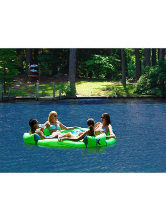 Big Nauti Elite 4-Person Inflatable Pool Float Tube Raft