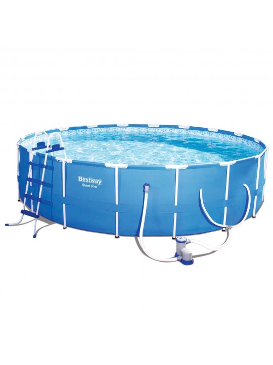 18ft x 48in Steel Pro Frame Pool Set & 6 Replacement Cartridges