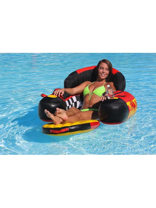 54-1602 Siesta Lounge Inflatable Water Float Raft Lounger (4 Pack)