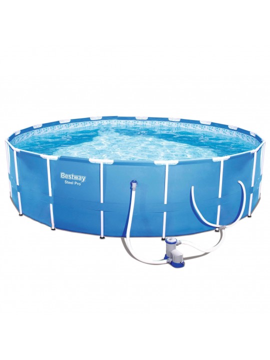 Steel Pro 12ft x 30in Above Ground Swimming Pool & Pump, Cleaning Kit